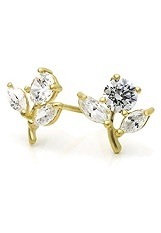 gorgeous tiny flower yellow gold screw back earrings for babies and children
